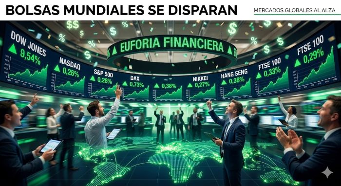 Bolsas se disparan y cae el petróleo tras acuerdo de paz