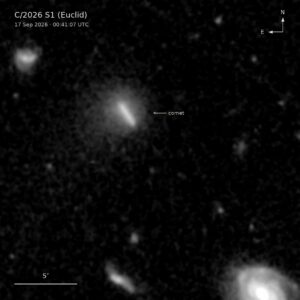 El telescopio Euclid descubre su primer cometa a 1.300 millones de kilómetros
